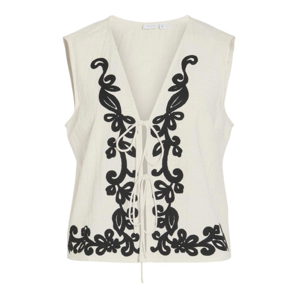Vila Embroidered Polo Dress
